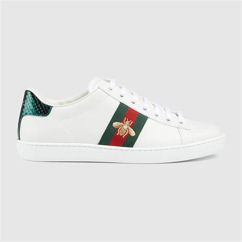 white bee gucci shoes|Gucci bee sneakers women's.